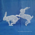 Garden decoration metal iron metal rabbit sculpture